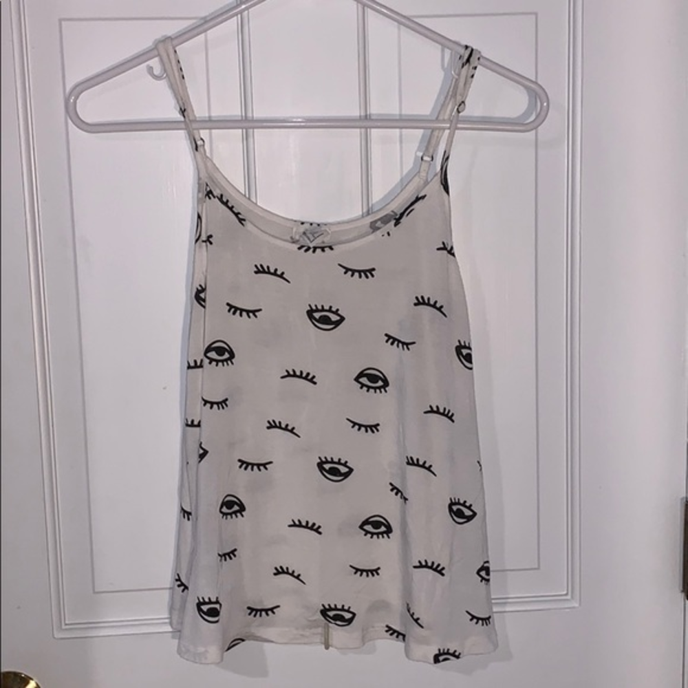 Brandy Melville eye sleep cami white and black